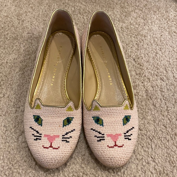 Charlotte Olympia Shoes Authentic Charlotte Olympia Cat Flats Sz 85